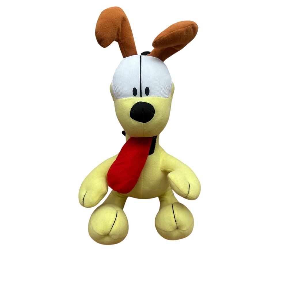 Garfield Odie Plush 14" Yellow Dog PAWS 2019 Stuffed Animal Red Tongue